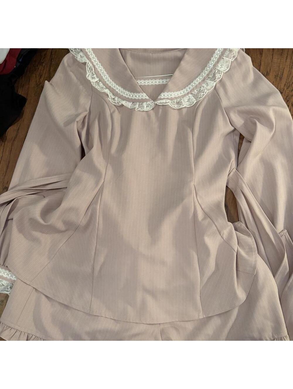 Secret Honey Women's Pink and Cream Shirt